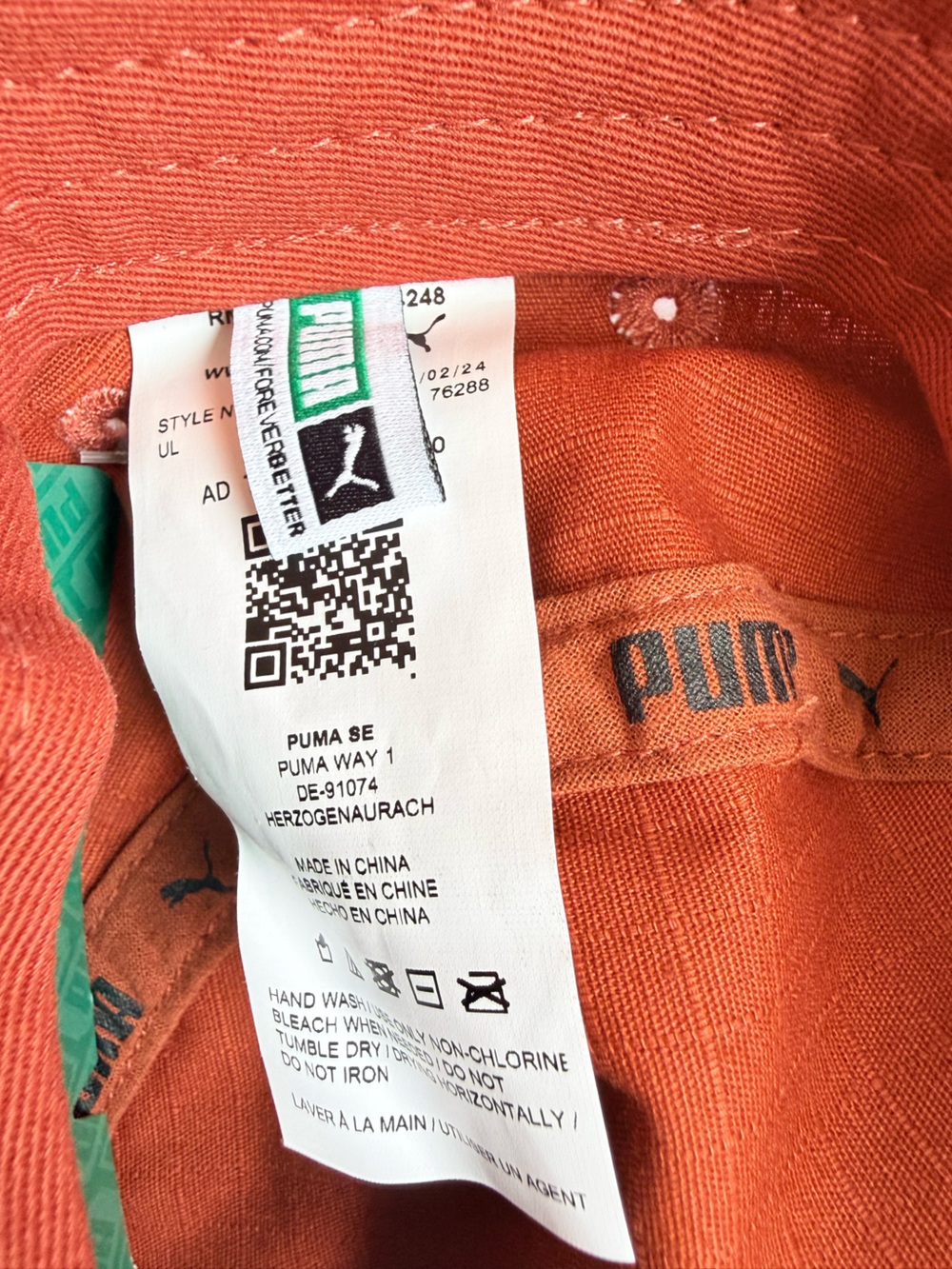 Puma Ripstop Beam Bucket Hat Burnt Orange - Unisex - Picture 7 of 7